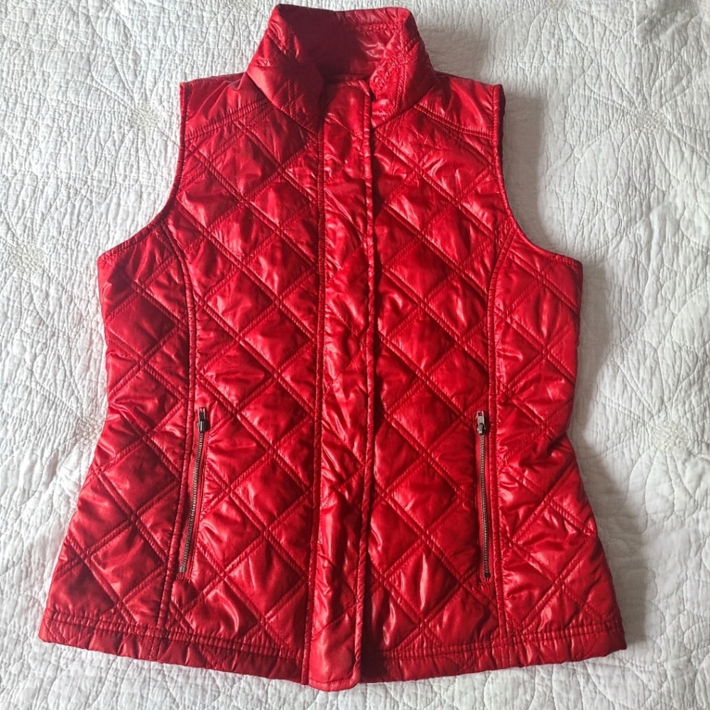 Red Quilted Insulated Vest